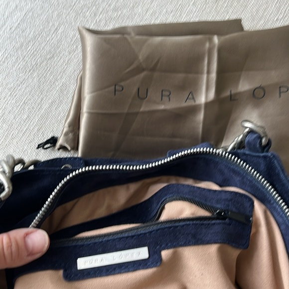 Free People NWTBBlue Suede Shopper Tote Crossbody Bag Elevate Day to Evening 🌈 - Picture 13 of 14